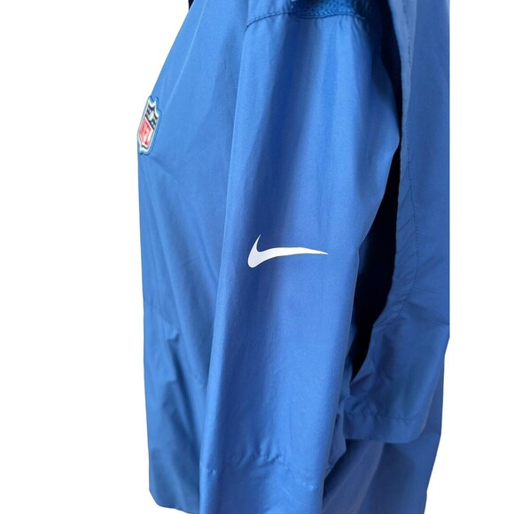 Nike NFL‎ On Field Apparel 1/4 Zip Blue Pullover Wind Breaker Vented Size XL - Picture 3 of 8